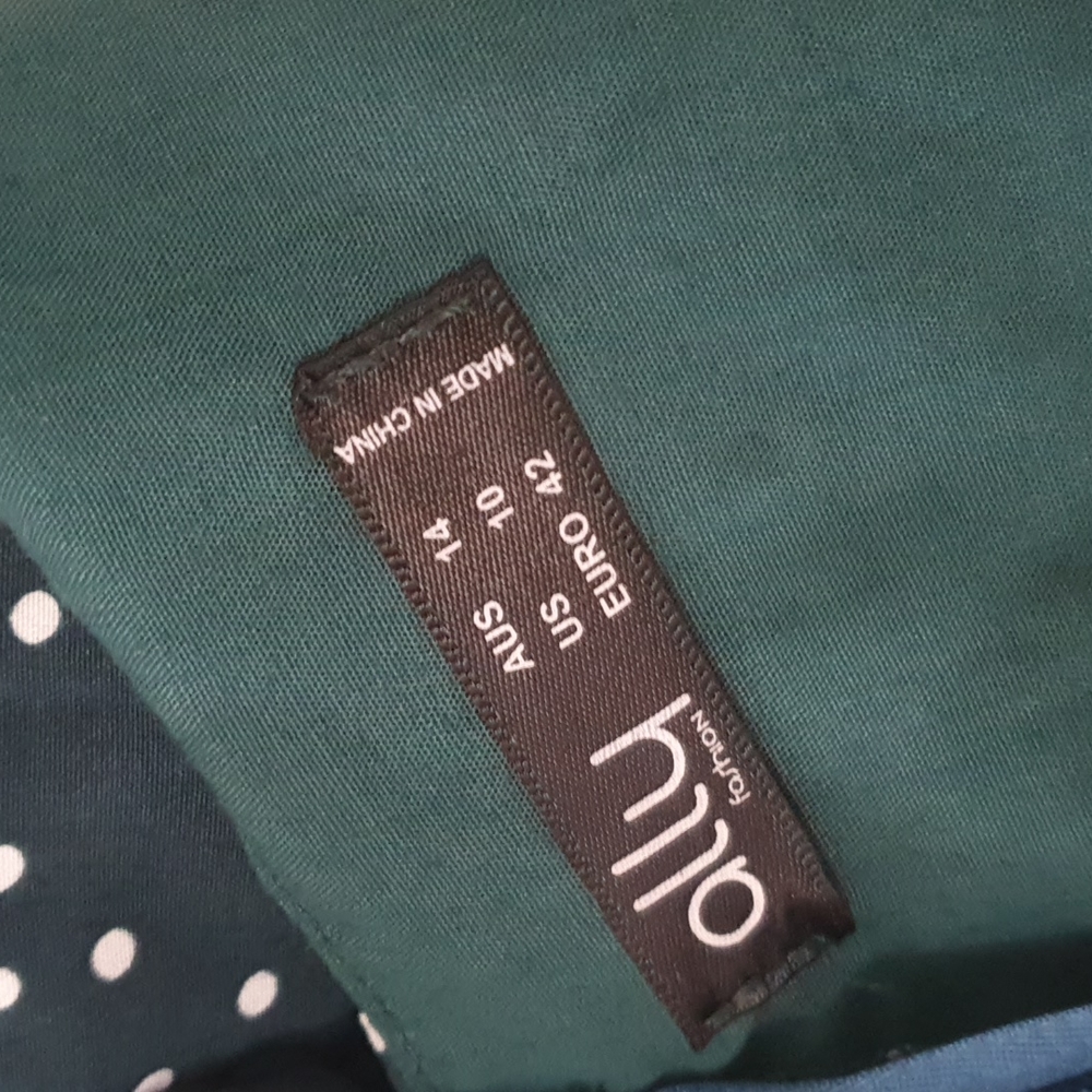 Halloween Green Eyeball Long Sleeve Spotty Dress Size 14 - Picture 5 of 5